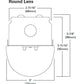 Metalux 4SNLED-LD5-58SL-LW-UNV-L840-CD1-U 4' Linear LED Striplight, 55W, Round Full Frosted Wide Lens, 5920 Lumens, 3500K