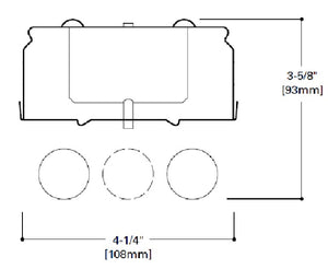 Metalux 8TSSF-232-UNV-EB81-U 8' Tandem Standard Strip, 2 Lamp, Electronic Ballast, T8, Flip-up Sockets