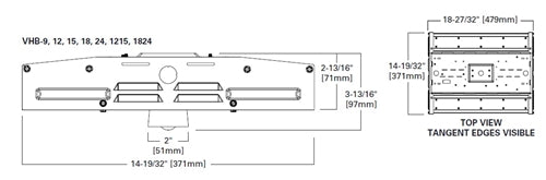 Metalux VHB-24-W-UNV-L850-CD-U 134W Value High Bay, 24000 Lumens, Wide Distribution, 120-277V, 5000K, Dimmable