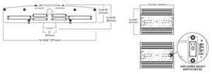 Metalux VHB-12-W-UNV-L835-CD-U 87W Value High Bay, 12000 Lumens, Wide Distribution, 120-277V, 3500K, Dimmable