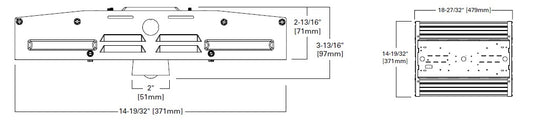 Metalux VHBLED-LD1-18-W-UNV-L835-CD1-U 160W Value High Bay, 18000 Lumens, Wide Distribution, 120-277V, 3500K, Dimmable