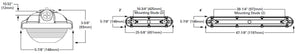 Metalux 4VT3-LD5-6-G-UNV-L840-CD1-U 51W 4' Vaportite, 6K Lumen, General Dist, 120-277V, 4000K, 6000 Lumens, Dimmable