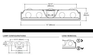 Metalux WN-432A-UNV-EB81-U 4 Lamp, 4' Surface Commercial Wraparound, Electronic Ballast, T8
