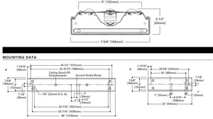 Metalux 4WNLED-LD4-50SL-F-UNV-L835-CD1-U 42.4W 4' Utility LED Wraparound, 5000 Lumens, 120-277V, 0-10 Dimming Driver, 3500K