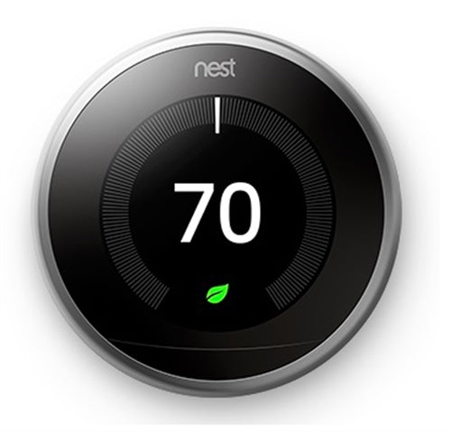 Nest T3008US Learning Thermostat 3rd Generation, Stainless Steel