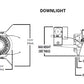 Portfolio LD4C109030D010N0H 4" LED Round Downlight, 1000 Lumens, 90 CRI, 3000K, 0-10V Dimming, 1% to 100%, 120V-277V, Narrow, Spun Aluminum Trim, White Polymer Trim Ring, Semi-Specular Clear Trim