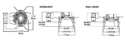 Portfolio LD6C159035D010M1LI 6" LED New Construction Downlight, 1500 Lumens, 3500K Color temperature 0-10V Dimming, 1% to 100%, 120V-277V