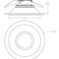 Prescolite LBRA-6RD-T-10L-CS9-WH 6 inch  13W LED Downlight Module, 752-1134 Lumens, 120V, Switchable CCT (2700K/3000K/3500K/4000K/5000K), White Color