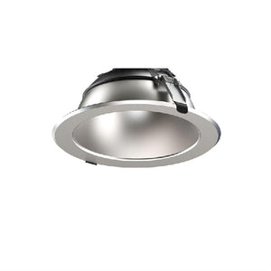Prescolite LBRP-6RD-T-DWT 6" Round Downlight Trim, Diffuse Clear Anodized with White Flange