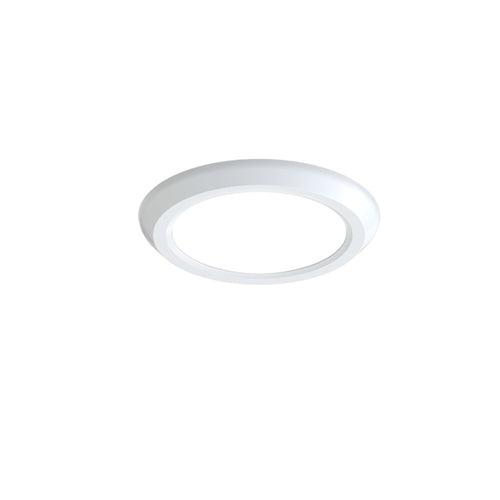 Prescolite LBSD-6RD-CS9-WH 6" Disk Surface Mount Round LED Downlight, J-Box Mount, 1000 Lumens, 90 CRI, Switchable CCT 2700K/3000K/3500K/4000K, 120-277V with Phase Dimming, White
