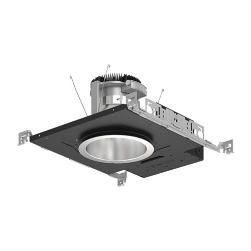 Prescolite LTR-6RD-T-ML35K8WD-SWT 6" Round Downlight Light Engine/ Trim Assembly, Medium Lumen, 3500K, 80 CRI, Wide Distribution, Specular Reflector, White Flange