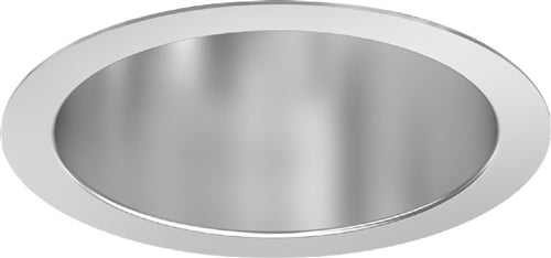 Prescolite LTR-6RD-T-SL40K8WD-SSWT 6" Round Downlight Light Engine/Trim Assembly, Standard Lumen, 4000K, 80 CRI, Wide Distribution, Semi-Specular Finish, White Flange