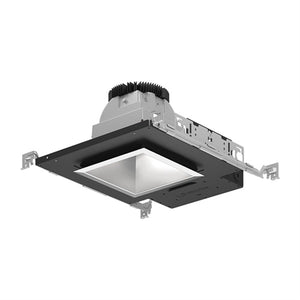 Prescolite LTR-6SQD-T-ML40K8WD-SSWT 6" Square Downlight Trim, Medium Lumen, 4000K, 80 CRI, Wide Distribution, Semi-Specular Reflector, White-Flange