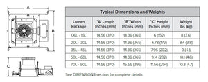 Prescolite LTR-6SQD-T-ML40K8WD-SSWT 6" Square Downlight Trim, Medium Lumen, 4000K, 80 CRI, Wide Distribution, Semi-Specular Reflector, White-Flange