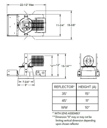 Prescolite MD8LED8L40K8 8" LED Housing, 8000 Lumens, 4000K, 80 CRI, 120-277V, 0-10V