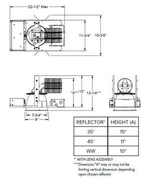Prescolite MD8LED8L40K8 8" LED Housing, 8000 Lumens, 4000K, 80 CRI, 120-277V, 0-10V