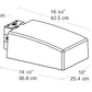 RAB AJSN70FX 70W High Pressure Sodium AJ Flat Wall Mount Area Light, 24000 Lamp Life, Type II Distribution, Bronze Finish