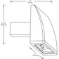 RAB ALED104/BL Standard 15 Degree Mount 104W LED Area Light, No Photocell, 5100K (Cool), 120-277V, Bi-Level Operation, Bronze Finish