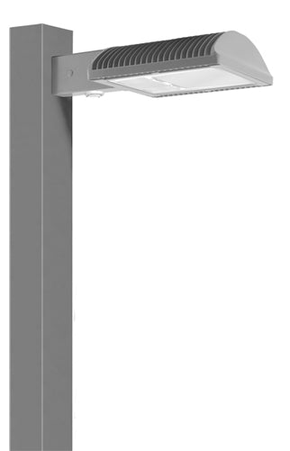 RAB ALED4T78YRG/D10/WS2 78W LED Type IV Area Light with Multi-Level Motion Sensor, Pole Mount, 3000K (Warm), 5925 Lumens, 82 CRI, 120-277V, Dimmable Operation, DLC Listed, Gray Finish