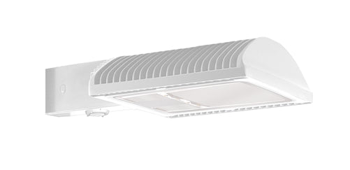 RAB ALED4T78YW/D10/WS2 78W LED Type IV Area Light with Multi-Level Motion Sensor, Pole Mount, 3000K (Warm), 5925 Lumens, 82 CRI, 120-277V, Dimmable Operation, DLC Listed, White Finish