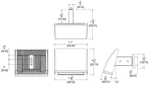 RAB ALEDC80N/480/PCS4 Cutoff 7.5 Degree Mount 80W LED Area Light, 480V Swivel Photocell, 4000K (Neutral), 6723 Lumens, 82 CRI, 480V, Not DLC Listed, Bronze Finish