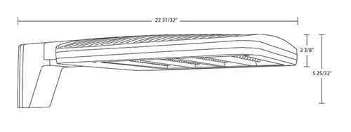 RAB ALEDM3TW LED Area Light with Wall Mount box, 150W Type III Light Distribution, 5000K (Cool), 10603/12617/1919 lumens, 82 CRI, White Finish