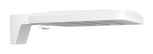 RAB ALEDM3TW/WS2 LED Area Light with Wall Mount box, 150W Type III Light Distribution, 5000K (Cool), 10603/12617/1919 lumens, 82 CRI, Multi Level Motion Sensor, White Finish