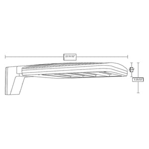 RAB ALEDM4TN LED Area Light with Universal Pole Mount, 78W/90W/150W Type IV Light Distribution, 4000K, 10610/12625/19204 Lumens, 85 CRI, Bronze Finish
