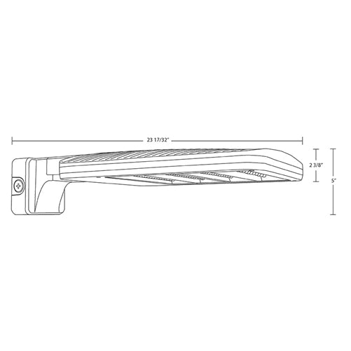 RAB ALEDM4TWM/7PR LED Area Light with Wall Mount box, 150W Type IV Light Distribution,  5000K (Cool), 10610/12625/19204 lumens, 82 CRI, Bronze Finish