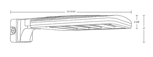 RAB ALEDM4TWMN/7PR LED Area Light with Wall Mount box, 150W Type IV Light Distribution,  4000K (Neutral), 10750/12911/19644 lumens, 82 CRI, Bronze Finish