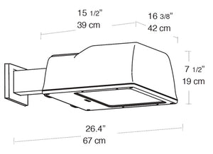 RAB ALS400XQT/PCS 400W High Pressure Sodium AL Wall Mount Area Light, 120V Swivel Photocell,24000 Lamp Life, Type II Distribution, Bronze Finish