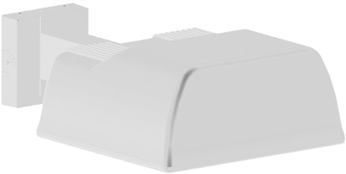RAB ALS400XQTW 400W High Pressure Sodium AL Wall Mount Area Light, 24000 Lamp Life, Type II Distribution, White Finish