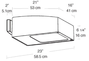RAB ALXS400FXQT/PCT2 400W High Pressure Sodium ALX Flat Wall Mount Area Light, 277V Photocell, 24000 Lamp Life, Type II Distribution, Bronze Finish