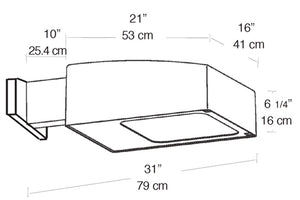 RAB ALXS400XQT/PC2 400W High Pressure Sodium ALX Wall Mount Area Light,  24000 Lamp Life, Type II Distribution, 277 Button Photocell Included, Bronze Finish