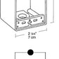 Rab B3W Single Gang Rectangular Boxes, 3 Hole , 1/2" Hole Size,White Finish
