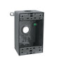 Rab B5X Single Gang Rectangular Boxes, 5 Hole , 1/2" Hole Size,Silver Gray Finish