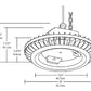 AB BAYLED78NW/D10 78W High Bay BAYLED, 4000K Color Temperature (Neutral), Standard Operation, White Finish