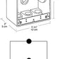 Rab BD3-3/4 Double Gang Rectangular Boxes, 3 Hole , 3/4" Hole Size,Silver Gray Finish