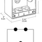 Rab BD4 Double Gang Rectangular Boxes, 4 Hole , 1/2" Hole Size,Silver Gray Finish