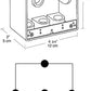 Rab BD5X-3/4 Double Gang Rectangular Boxes, 5 Hole , 3/4" Hole Size,Silver Gray Finish