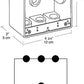 Rab BD7-3/4 Double Gang Rectangular Boxes, 7 Hole , 3/4" Hole Size,Silver Gray Finish