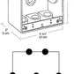 Rab BD7X-3/4 Double Gang Rectangular Boxes, 7 Hole , 3/4" Hole Size,Silver Gray Finish