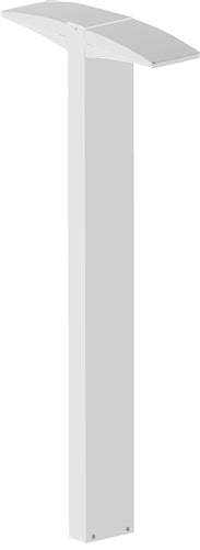 RAB BLED2X13W 26W LED Rectangular Bollard, Two BLEDs, 5000K Color Temperature (Cool), 66 CRI,  White Finish
