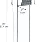 RAB BLED2X5-36YW 5W LED Square Bollard, Two BLEDs, 3000K Color Temperature (Warm), 87 CRI, 36" Mounting Height, White Finish