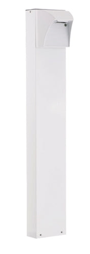 RAB BLED5-36W 5W LED Square Bollard, One BLED, 5000K Color Temperature (Cool), 68 CRI, 36" Mounting Height, White Finish