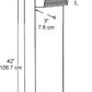 RAB BLED5-42 5W LED Square Bollard, One BLED, 5000K Color Temperature (Cool), 68 CRI, 42" Mounting Height, Bronze Finish