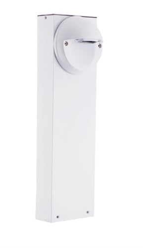RAB BLEDR5-18YW 5W LED Round Bollard, 3000K Color Temperature (Warm), 87 CRI, 18" Mounting Height, White Finish 