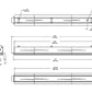 RAB BOA10LED-40N LED 10 ft Recessed Linear Slot Finishing, No Photocell, 4000K (Neutral), 84 CRI, 120-277V, 40 Degree Refletor, Aluminum Finish