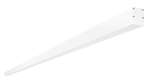 RAB BOA10S-50D10-40N-W 50W LED 10 ft Surface Mount Linear Slot Light, No Photocell, 4000K (Neutral), 3895 Lumens, 84 CRI, 120-277V, 40 Degree Reflector, Dimmable, Not DLC Listed, White Finish