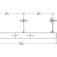 RAB BOA12P-120D10-40YN-B 120W LED 12 ft Suspended Pendant Linear Slot Light, No Photocell, 3500K, 8231 Lumens, 82 CRI, 120-277V, 40 Degree Reflector, Dimmable, Not DLC Listed, Black Finish